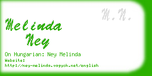 melinda ney business card